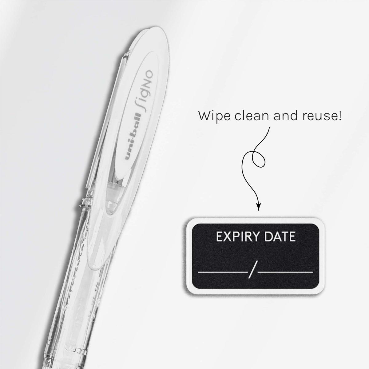 Expiry Date Label Set with Removable White Pen