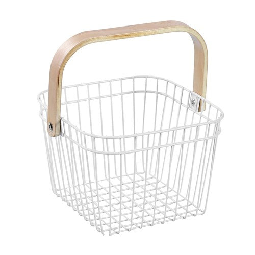 Wire Storage Basket - White