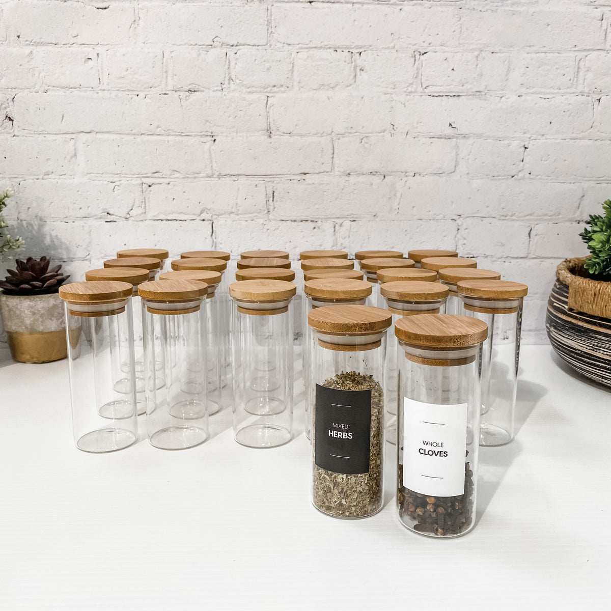 175ml Bamboo Spice Jar Set
