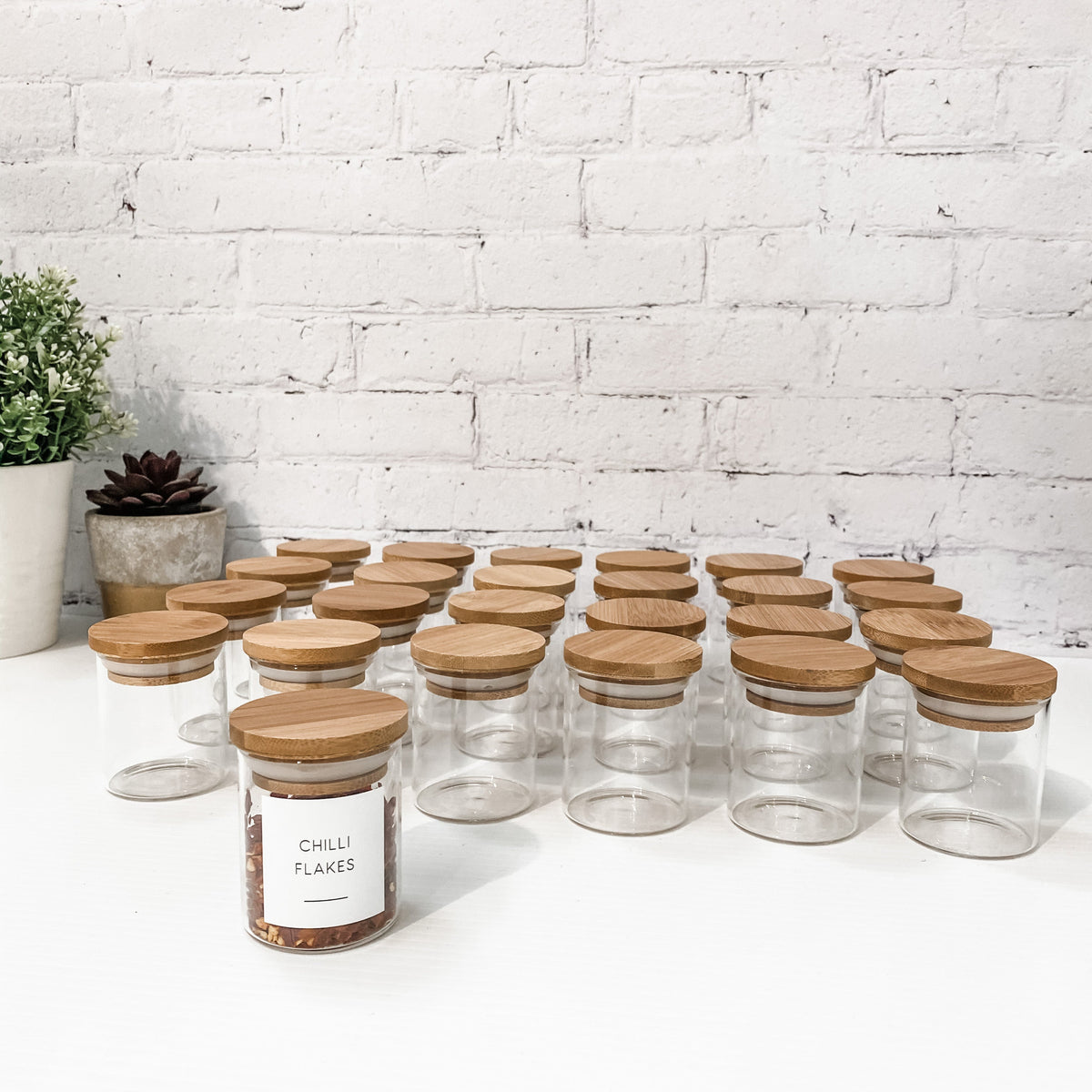 100ml Bamboo Spice Jar Set