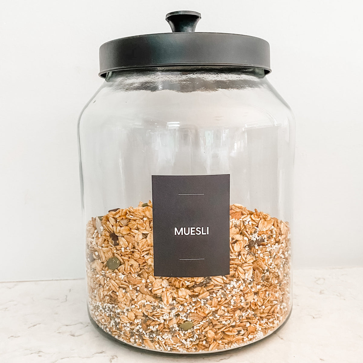 Cosmo Glass Jars with Black Lid