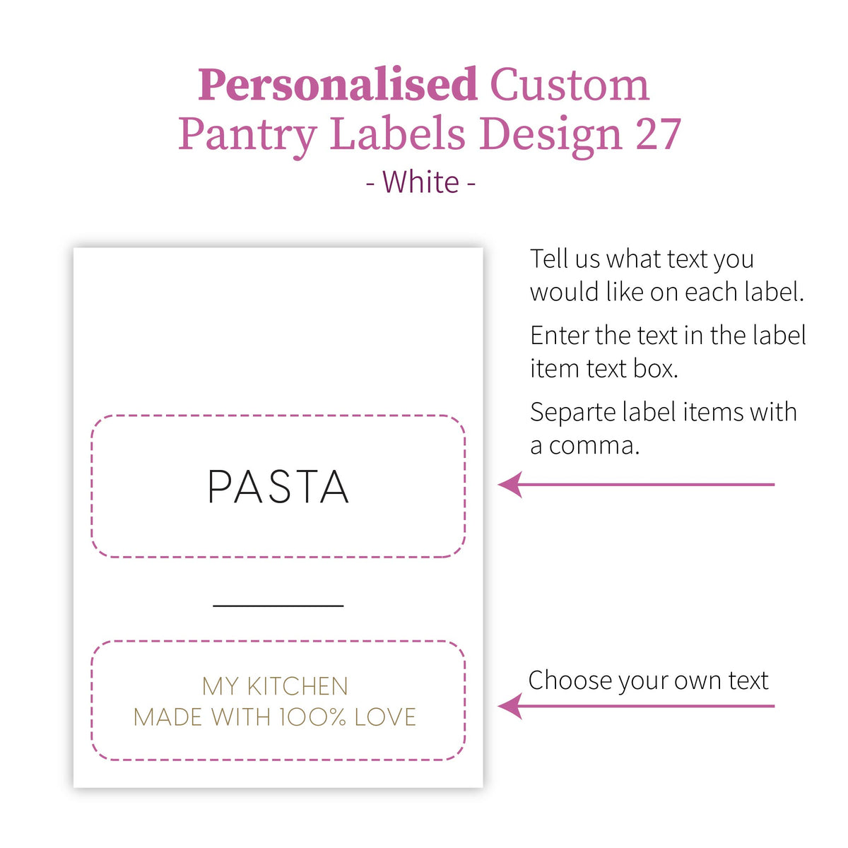 Personalised Custom Pantry Labels - Design 27