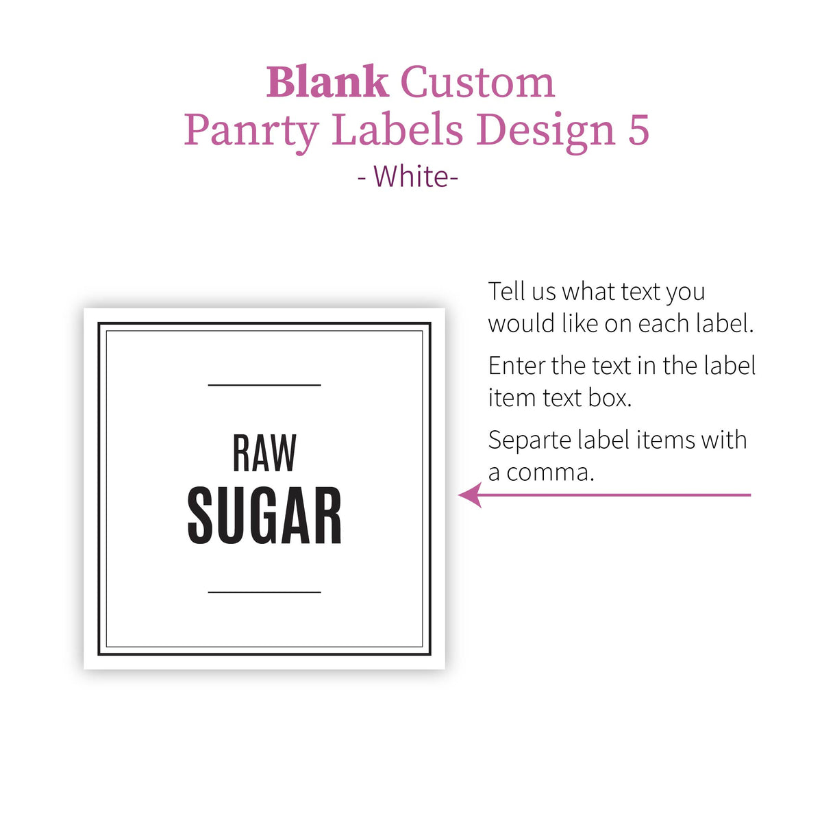Personalised Custom Pantry Labels - Design 5