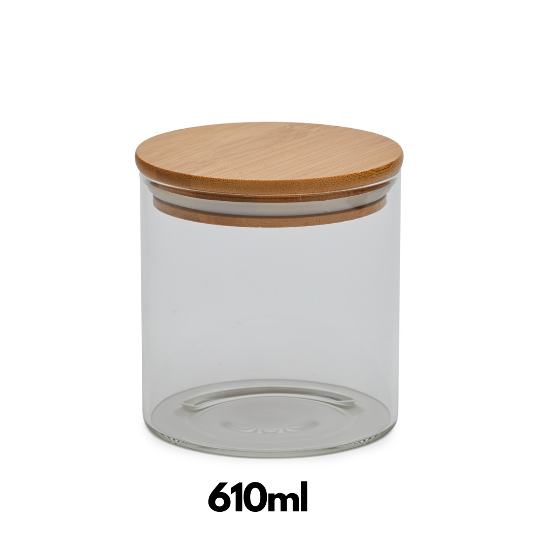 Pantry Glass Jars with Bamboo Lid