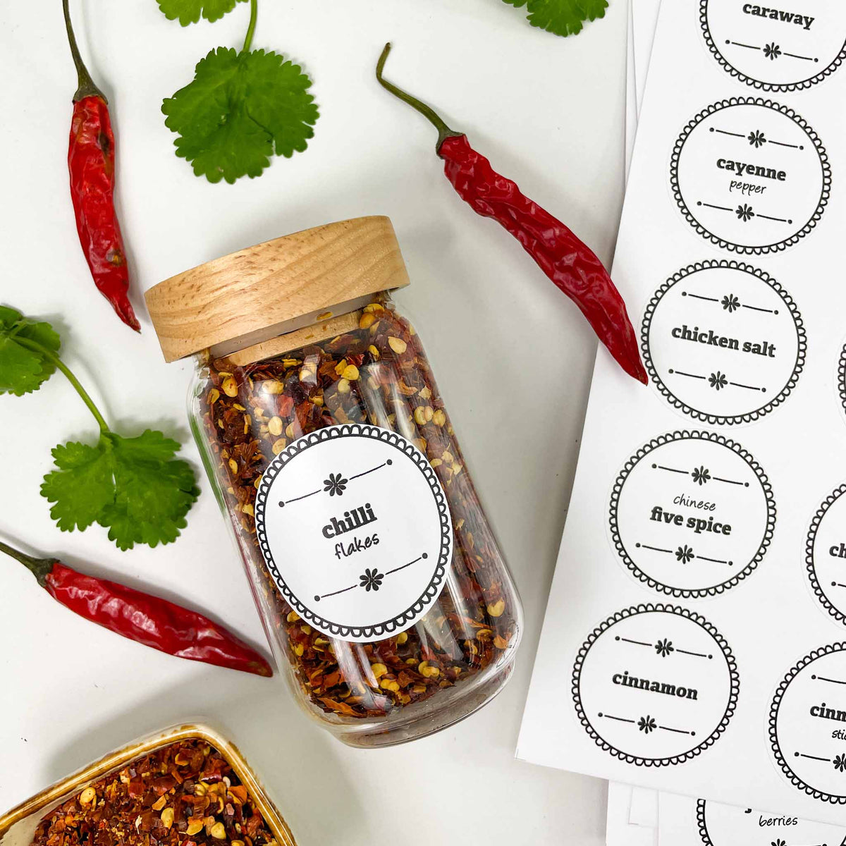 Spice Jar Label Set - Design 4