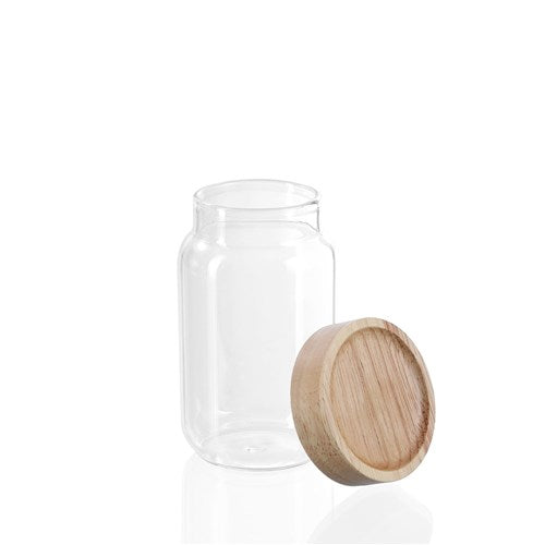 Woodend Glass Pantry Jars – Beech - The Pretty Store