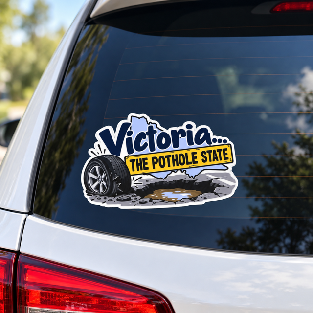 Car Sticker - Victoria the Pothole State