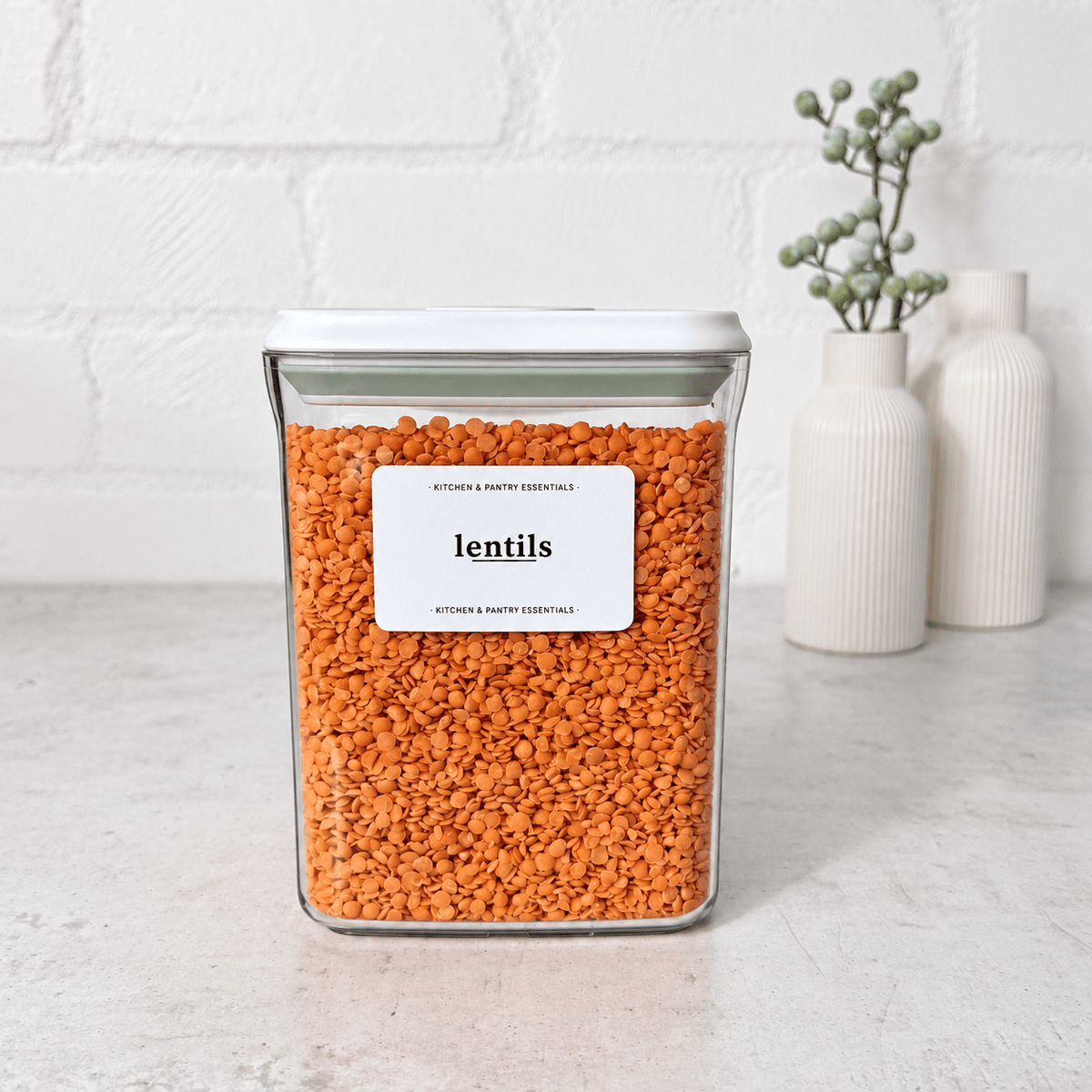 Clear Push Top Pantry Storage Containers - Various Sizes