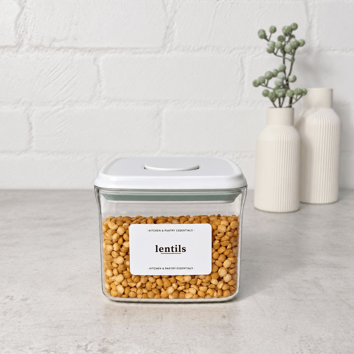 Clear Push Top Pantry Storage Containers - Various Sizes