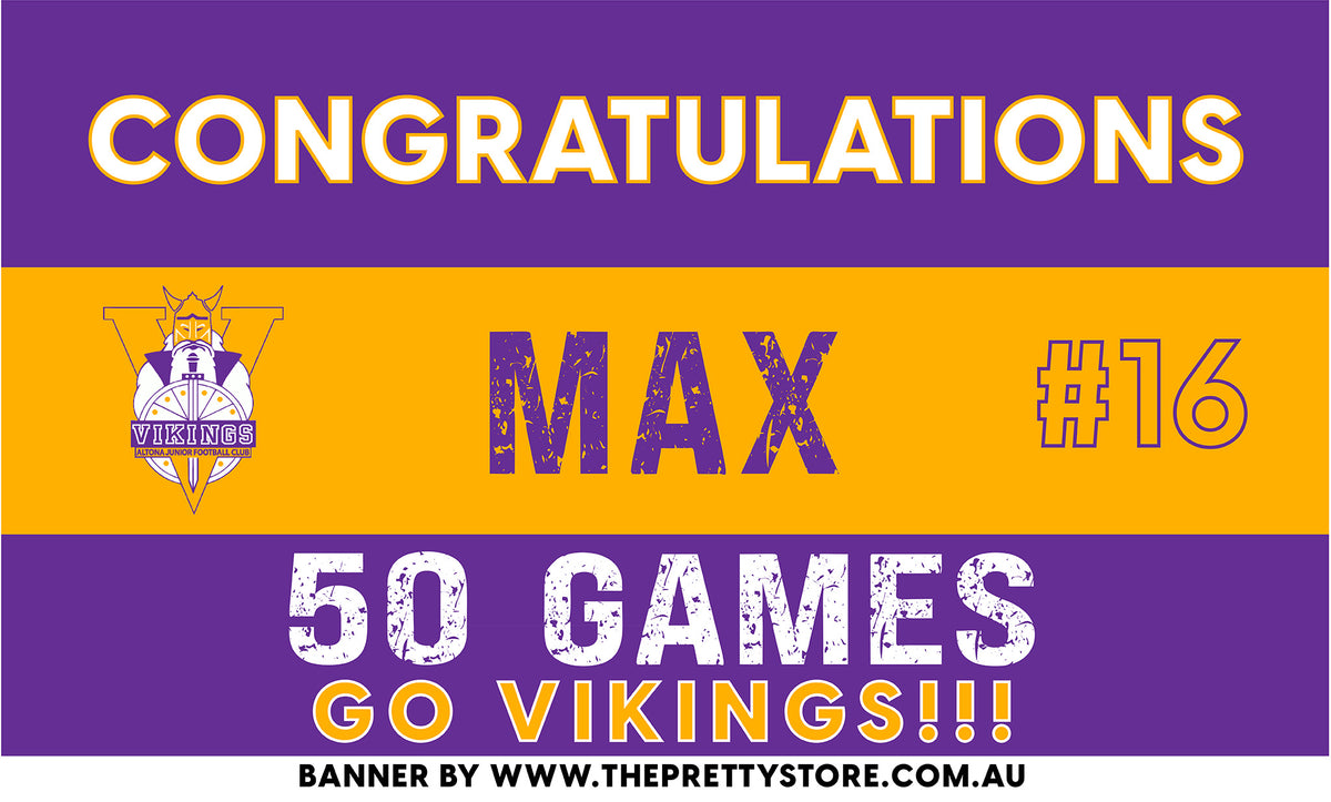 Sports Milestone Banner Kit - Altona Vikings JFC