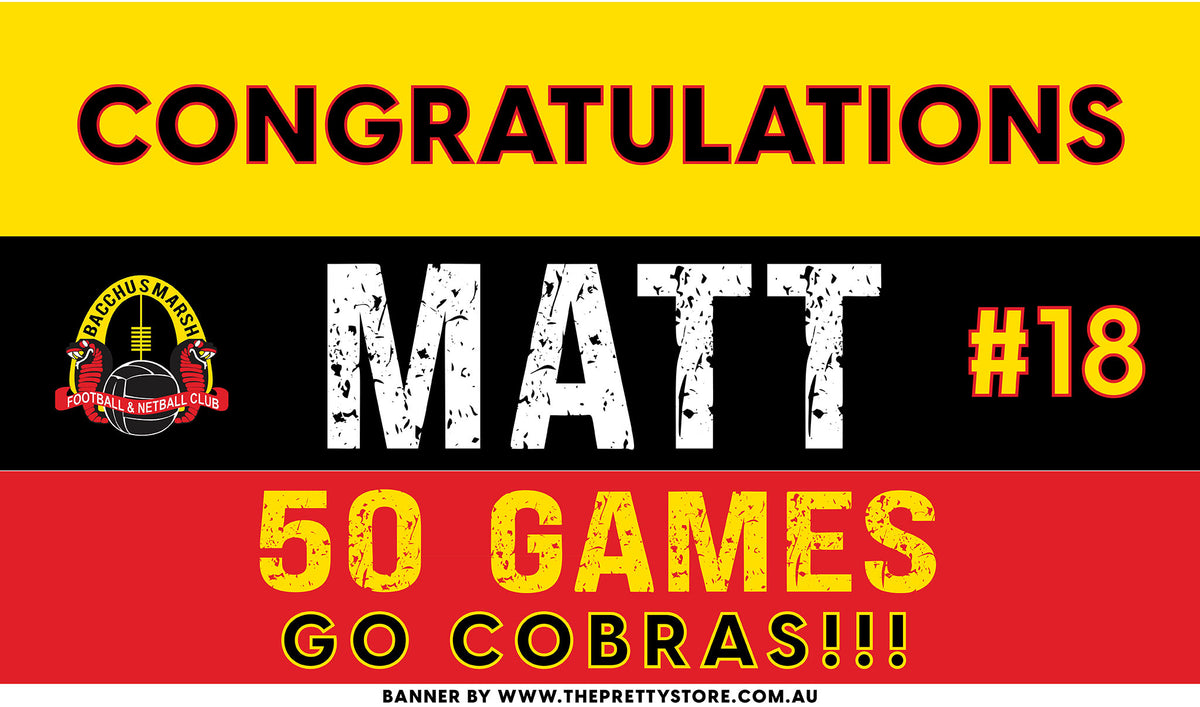 Sports Milestone Banner Kit - Bacchus Marsh FNC