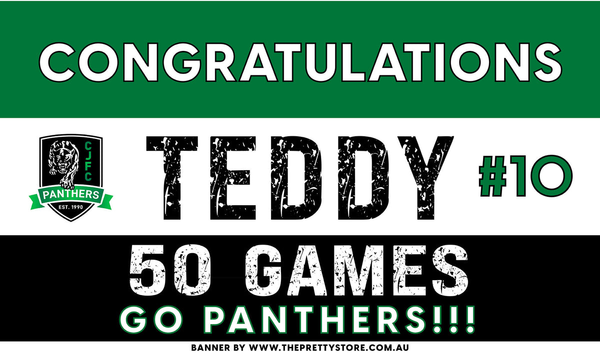 Sports Milestone Banner - Cheltenham Panthers JFC