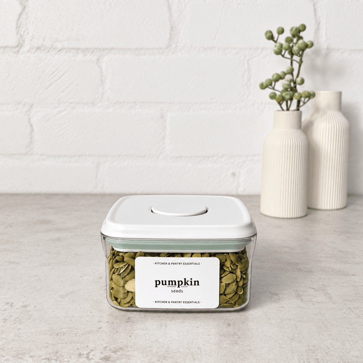 Clear Push Top Pantry Storage Containers - Various Sizes