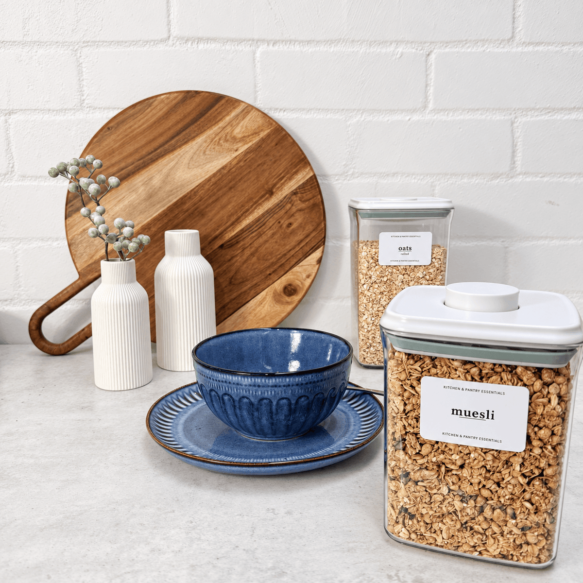 Clear Push Top Pantry Storage Containers - 10 Piece Bundle