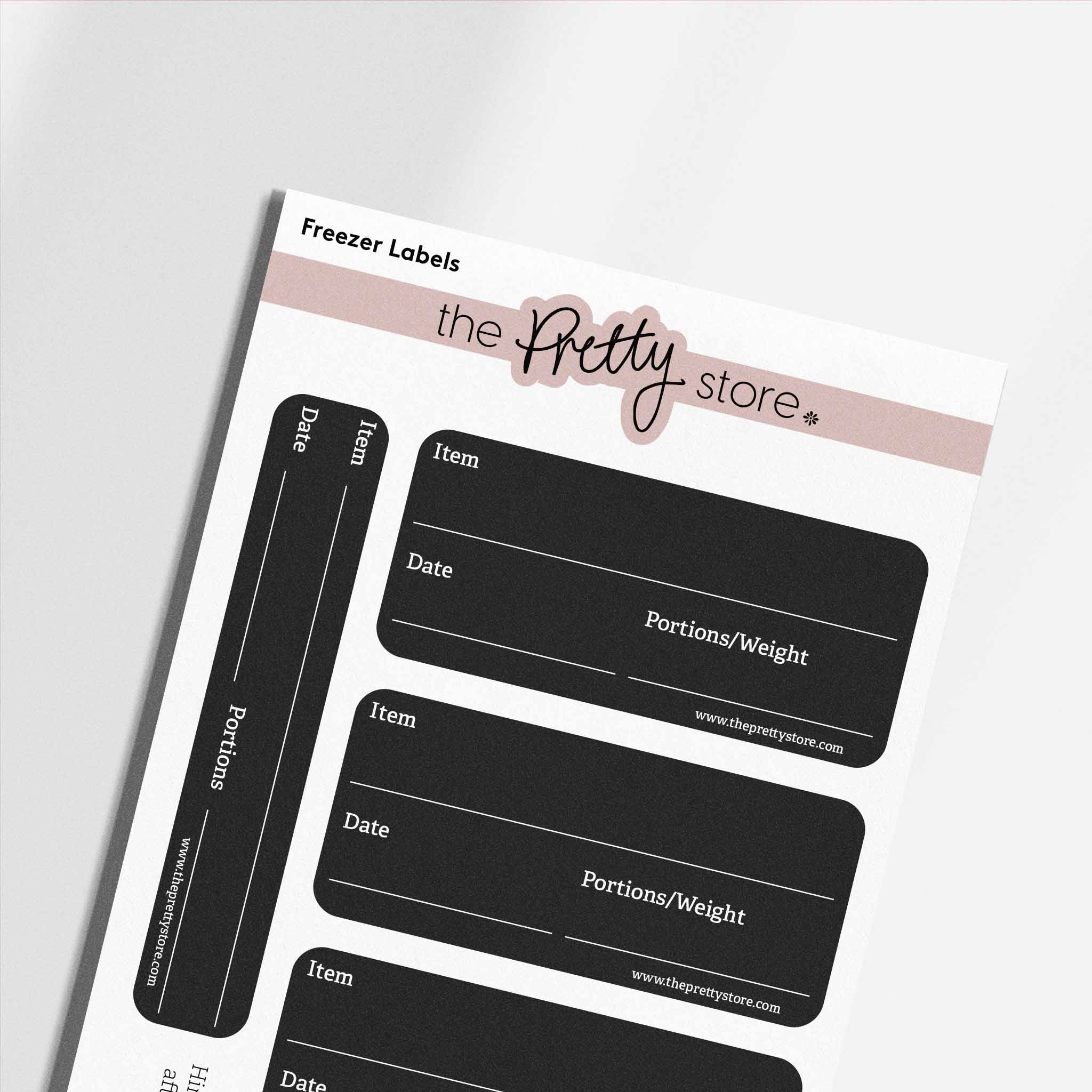 Freezer Box Labels Freezer Labels | Pretty Pantry Labels - The Pretty Store