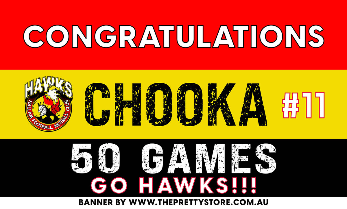 Sports Milestone Banner Kit - Hallam Hawks FNC