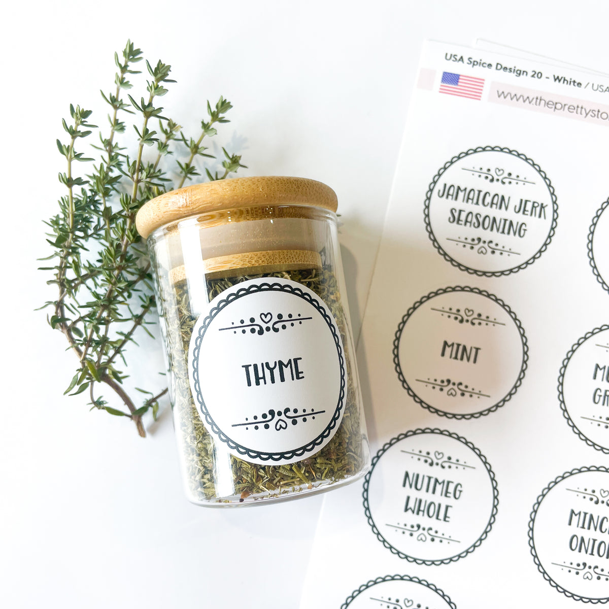 USA Spice Jar Label Set – Design 20