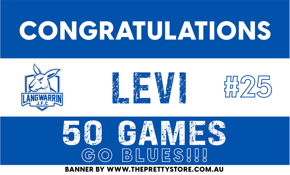 Sports Milestone Banner Kit - Langwarrin JFC