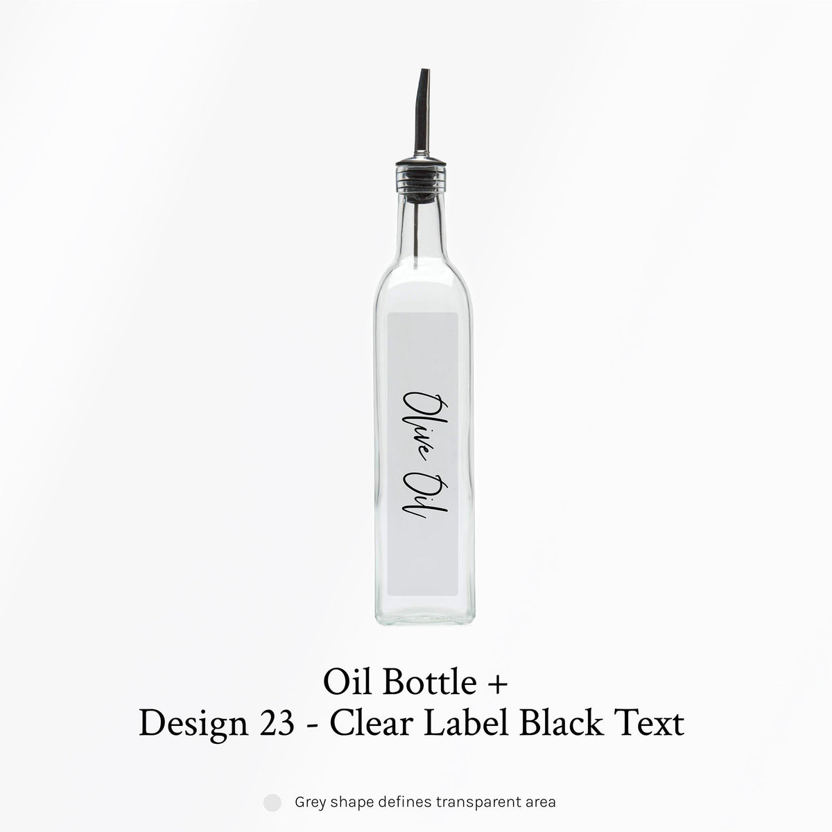 500ml Oil Bottle and Label