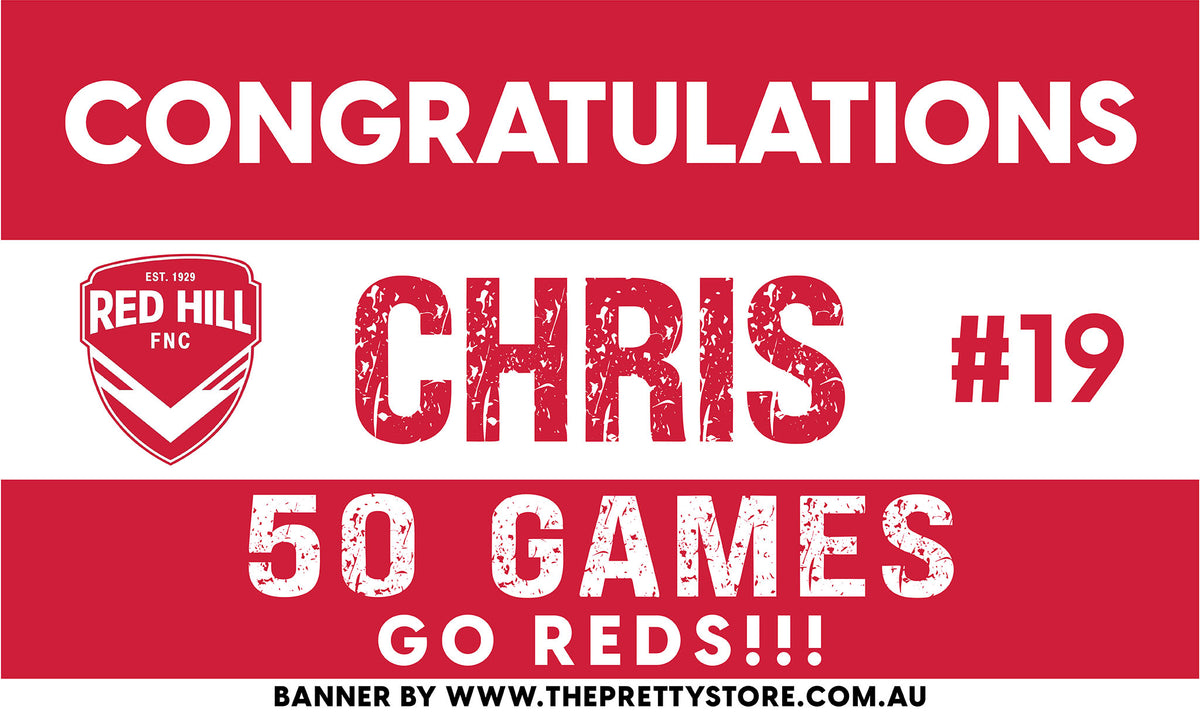 Sports Milestone Banner - Red Hill FNC