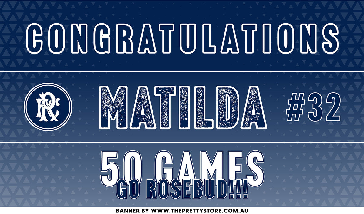 Sports Milestone Banner - Rosebud FNC [Gradient Style]