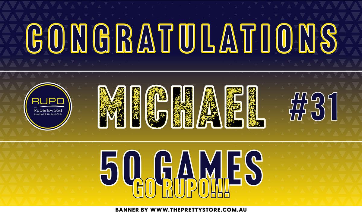 Sports Milestone Banner - Rupertswood FNC [Gradient Style]