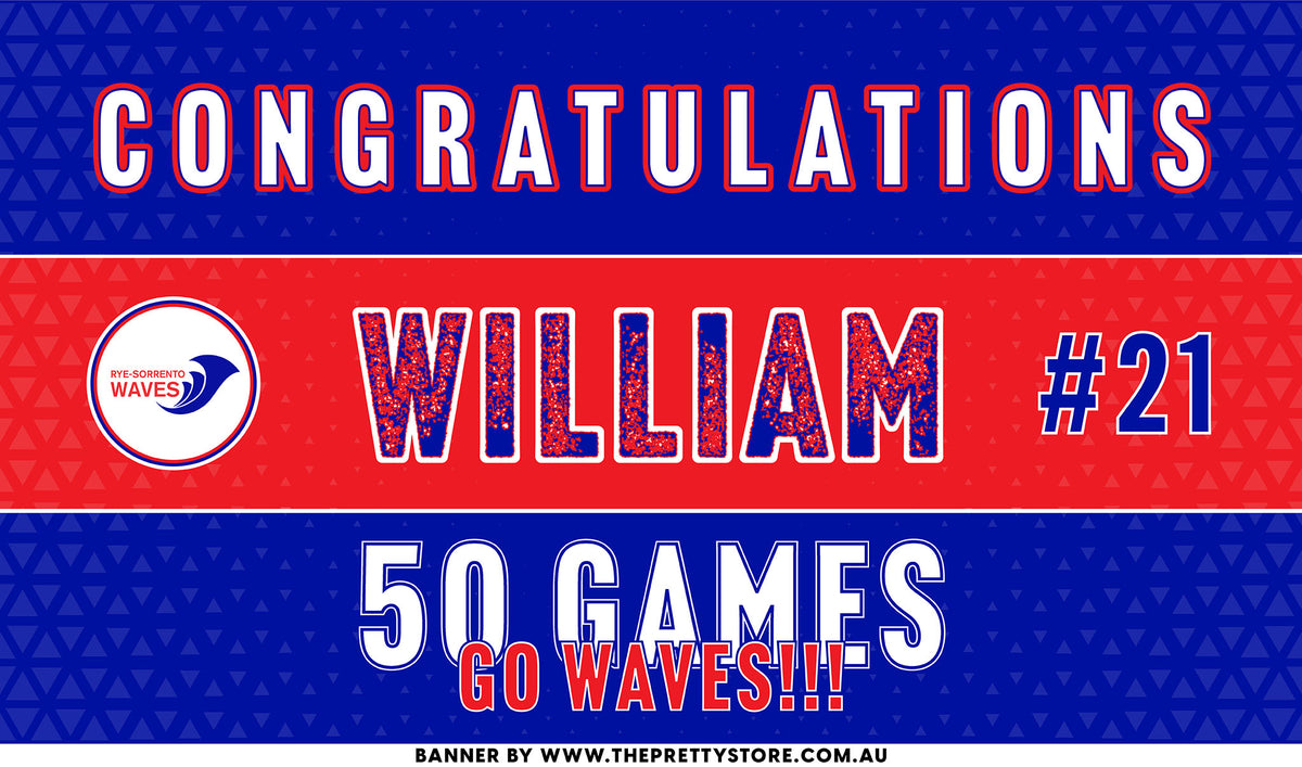 Sports Milestone Banner - Rye Sorrento Waves JFC [Vibrant Style]