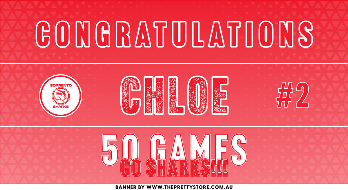 Sports Milestone Banner - Sorrento JFC [Gradient Style]