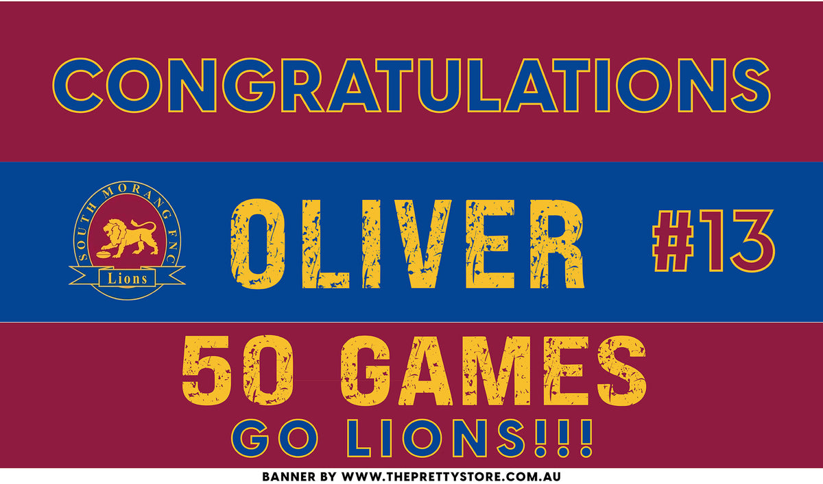 Sports Milestone Banner - South Morang FNC (Lions)