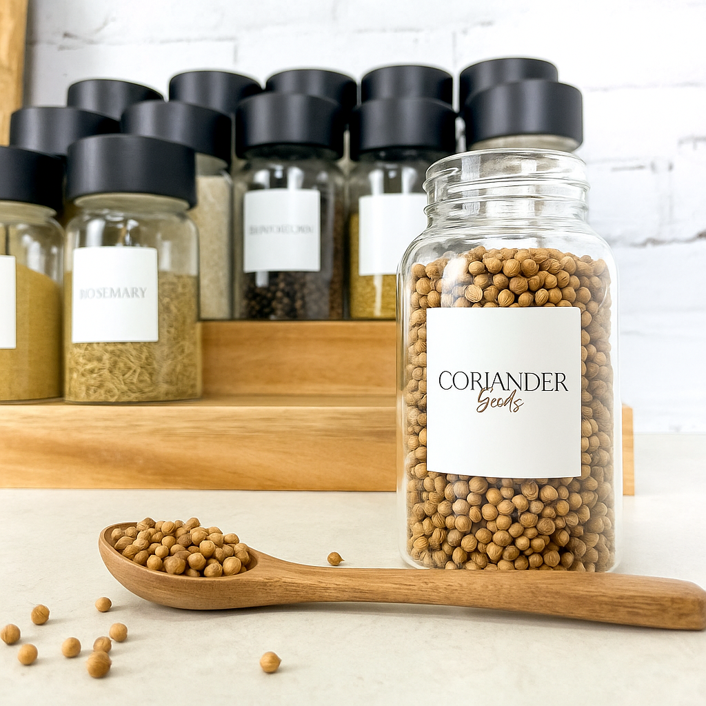 200ml Black Screw Top Spice Jars