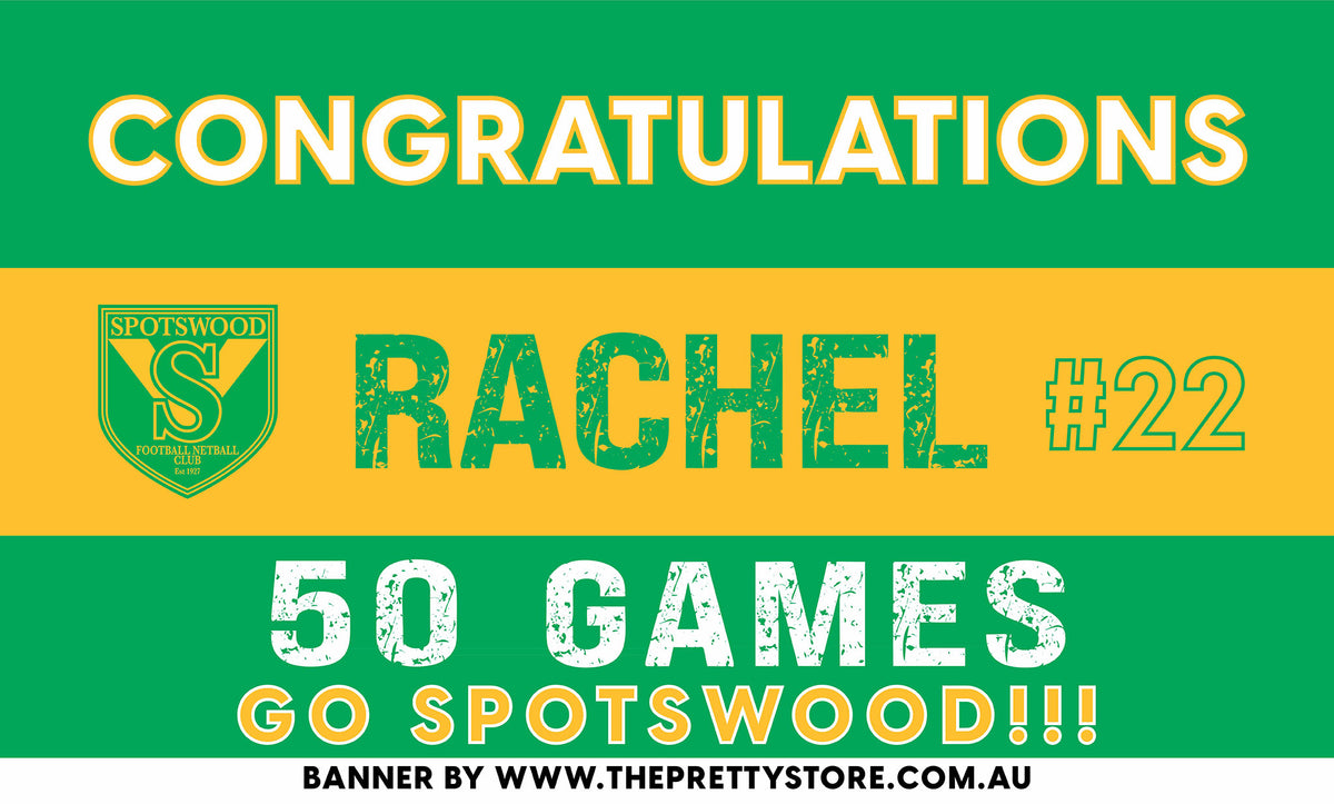 Sports Milestone Banner - Spotswood FNC