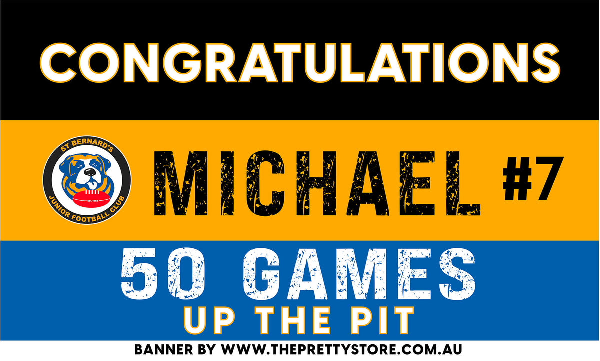 Sports Milestone Banner Kit - St Bernard’s JFC