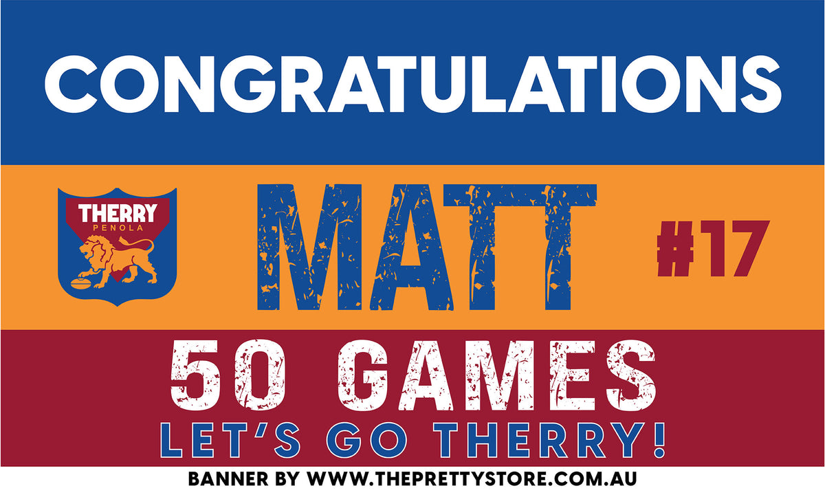 Sports Milestone Banner - Therry Penola AFC