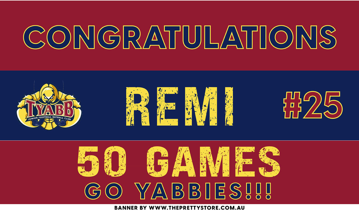 Sports Milestone Banner - Tyabb JFNC