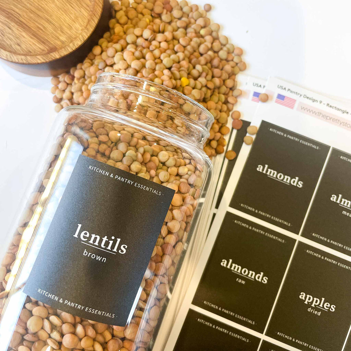 USA Pantry Label Set – Design 9 Rectangle