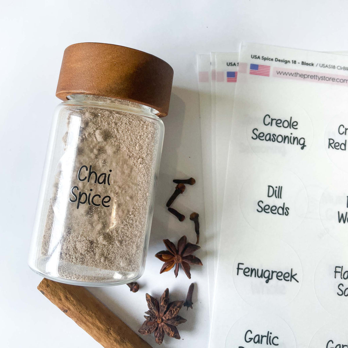 USA Spice Jar Label Set – Design 18