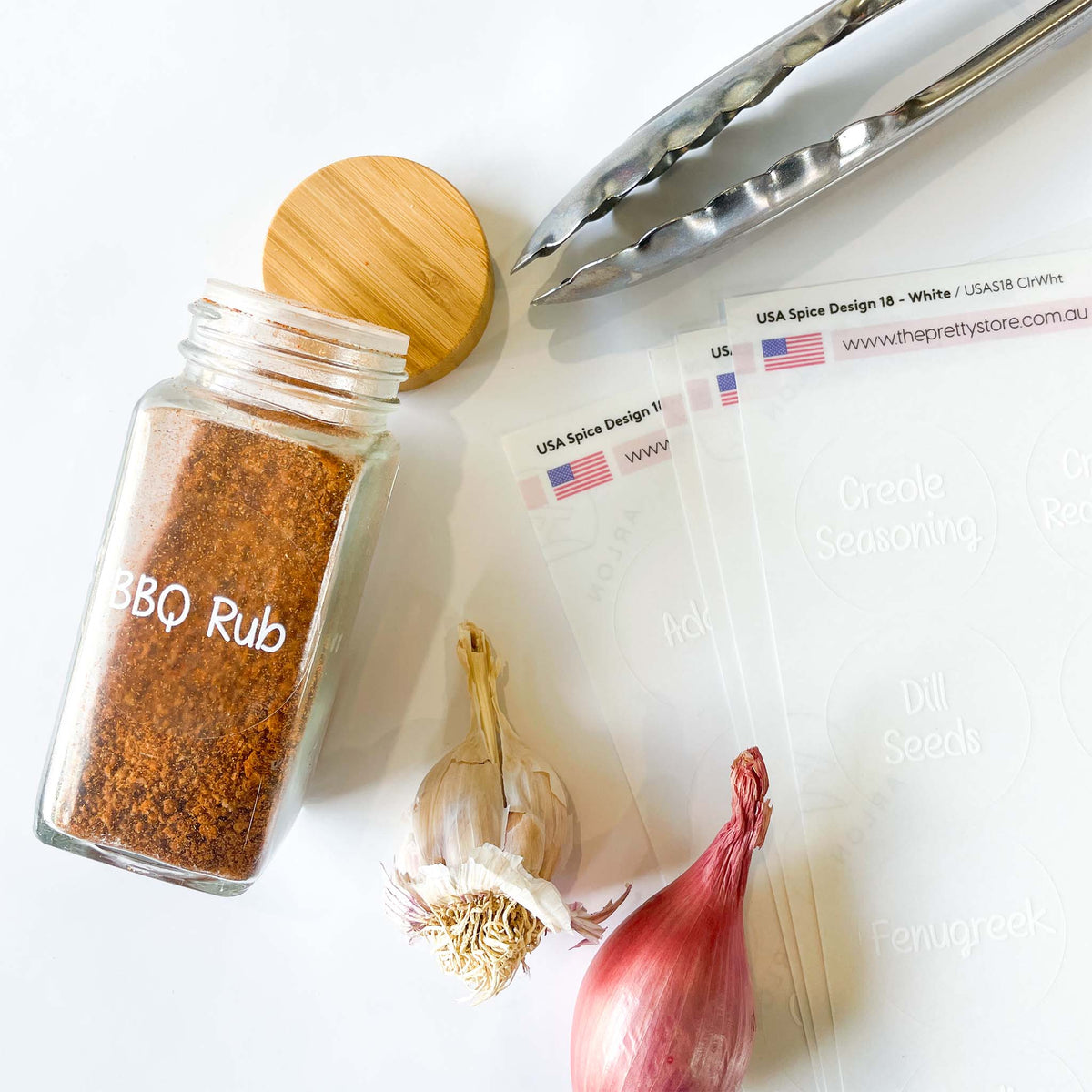 USA Spice Jar Label Set – Design 18