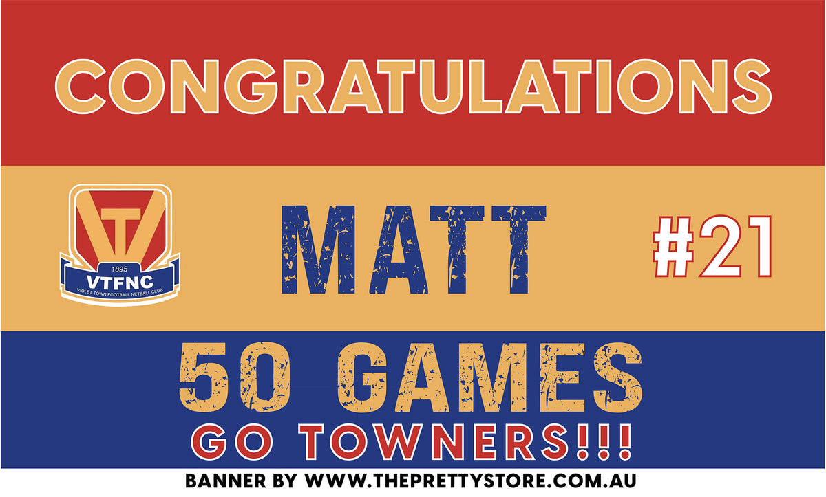 Sports Milestone Banner Kit - Violet Town FNC