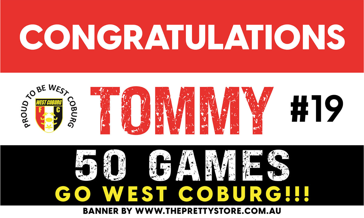 Sports Milestone Banner - West Coburg FC