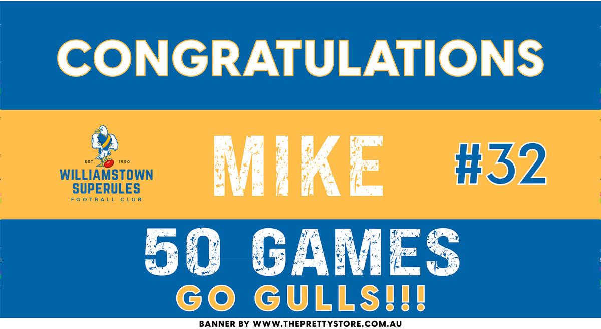 Sports Milestone Banner - Williamstown Superules FC