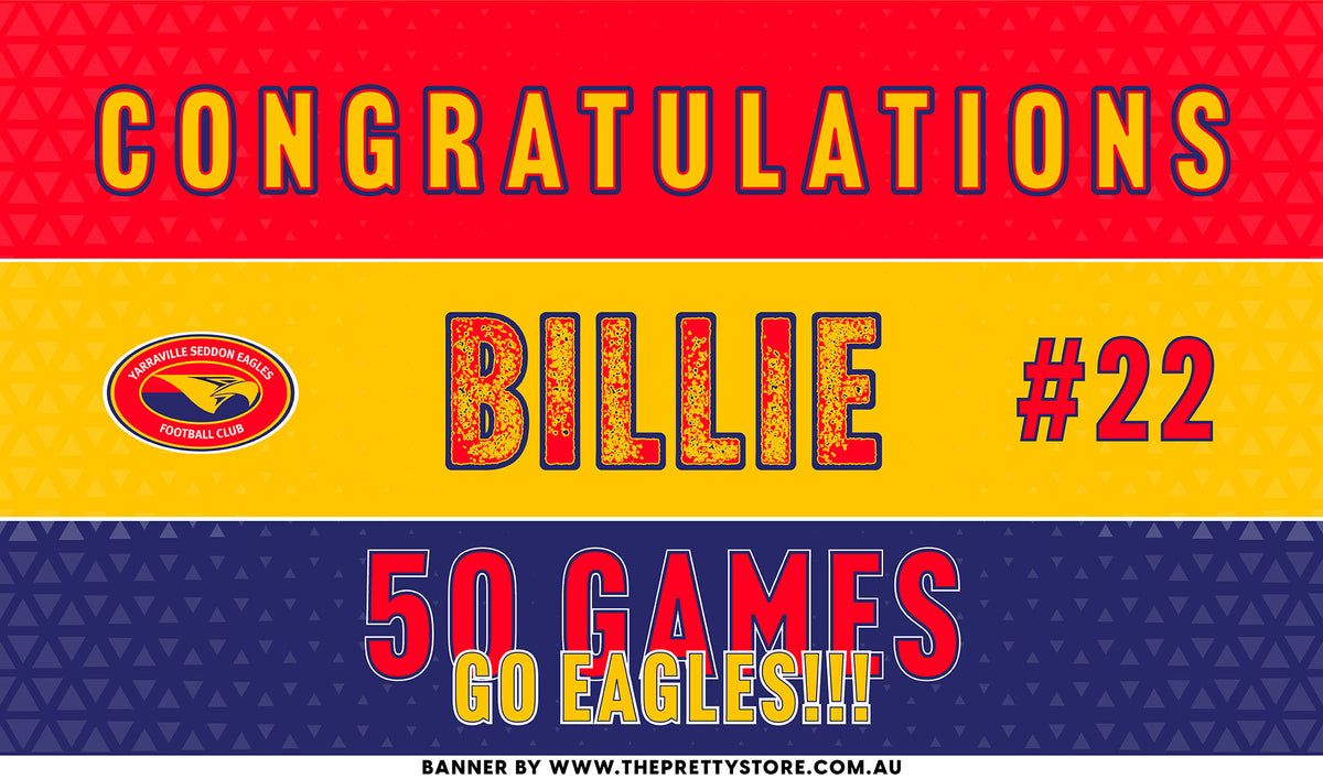 Sports Milestone Banner - Yarraville Seddon Eagles FC [Vibrant Style]