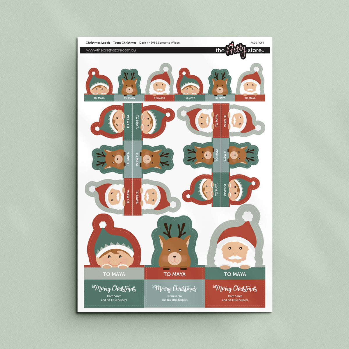 Christmas Label Set - Team Christmas