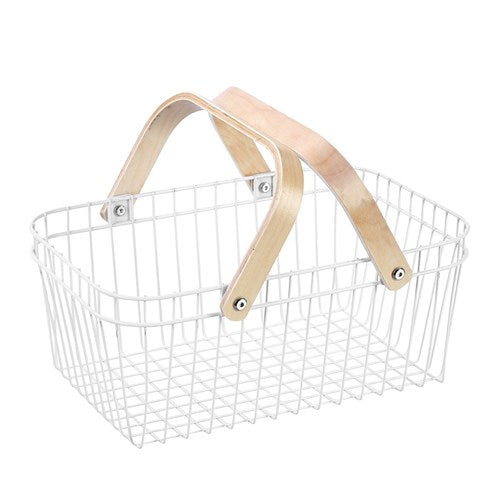 Wire Storage Basket - White