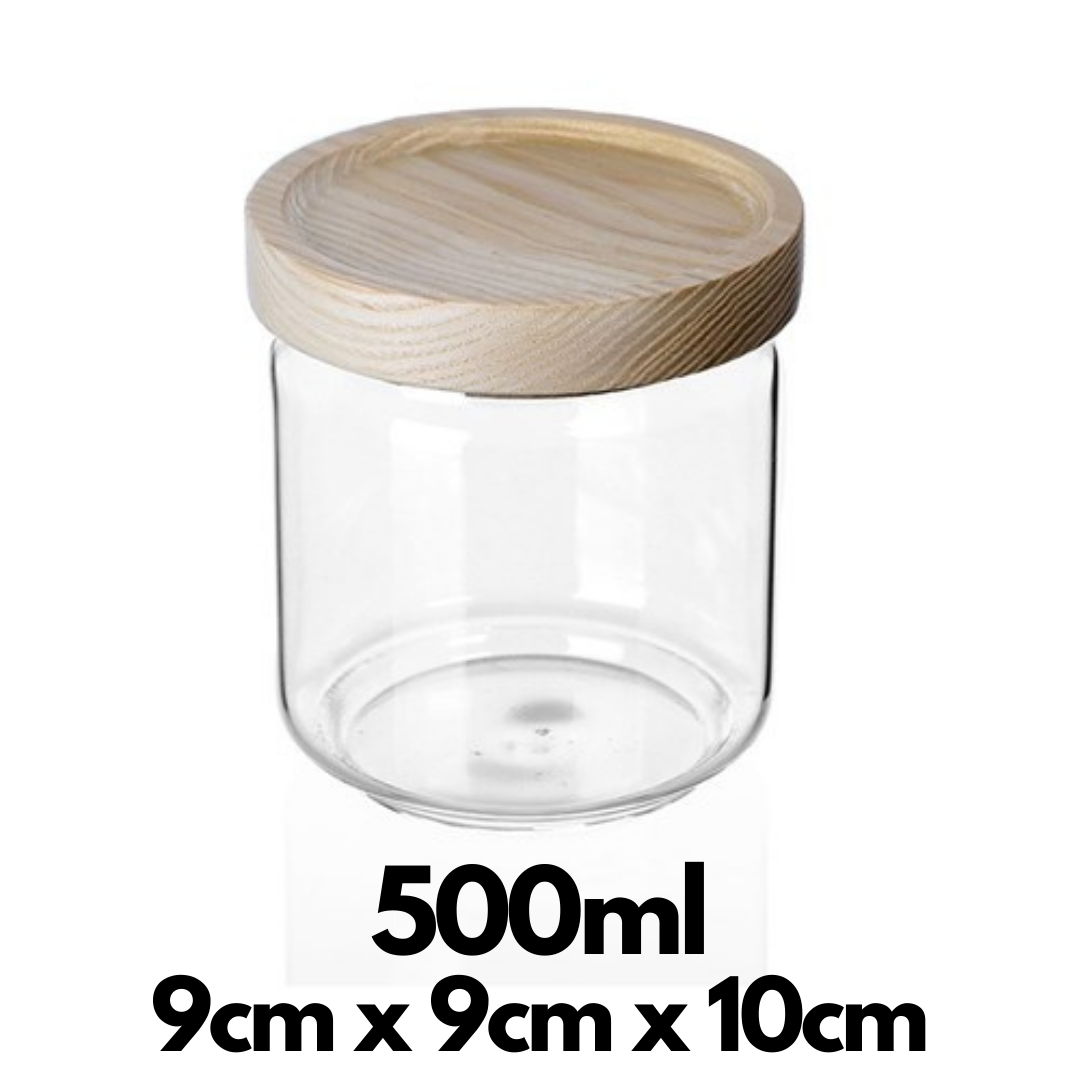 Woodend Glass Pantry Jars – Beech