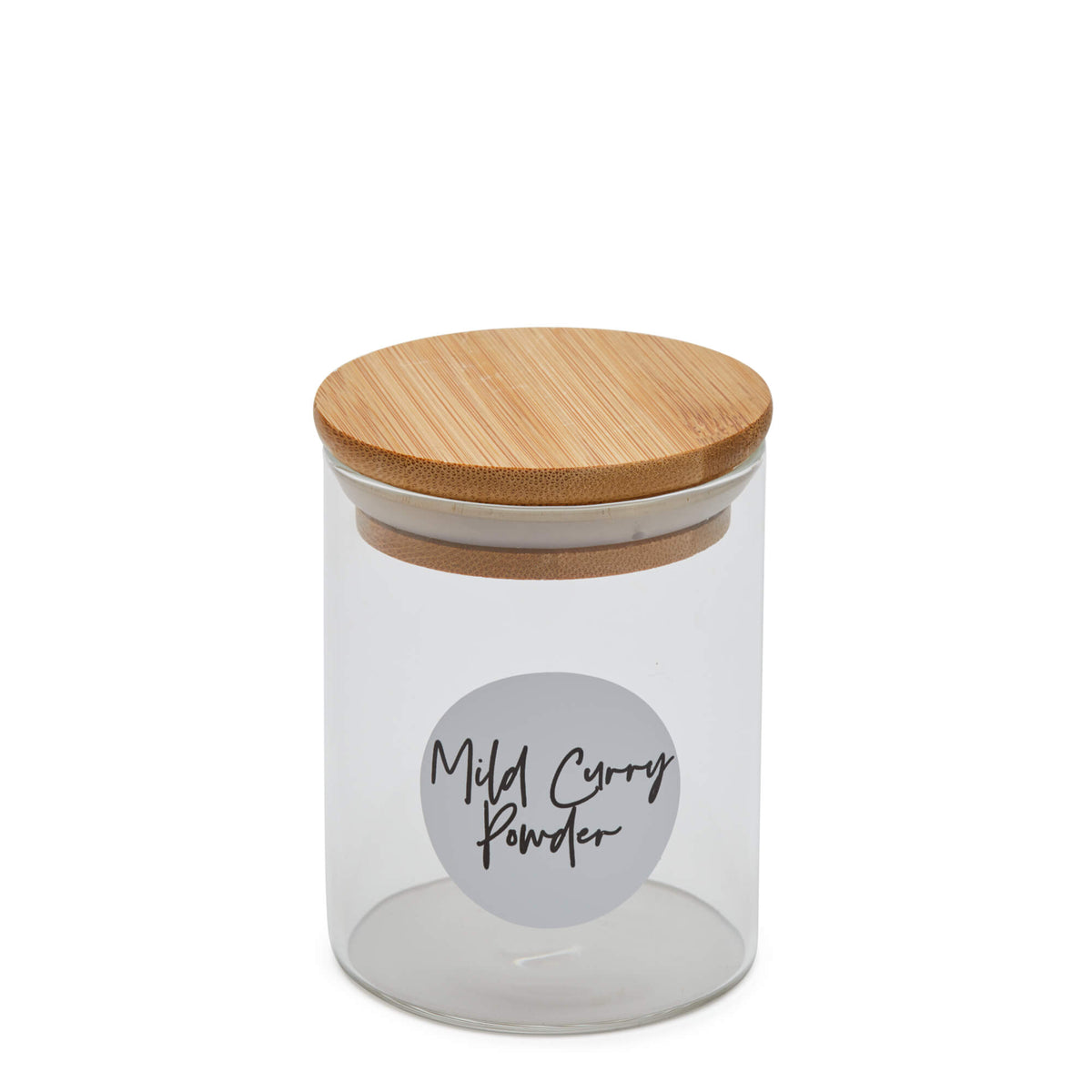 Spice Glass Jar With Bamboo Lid  Pretty Pantry Labels - The Pretty Store
