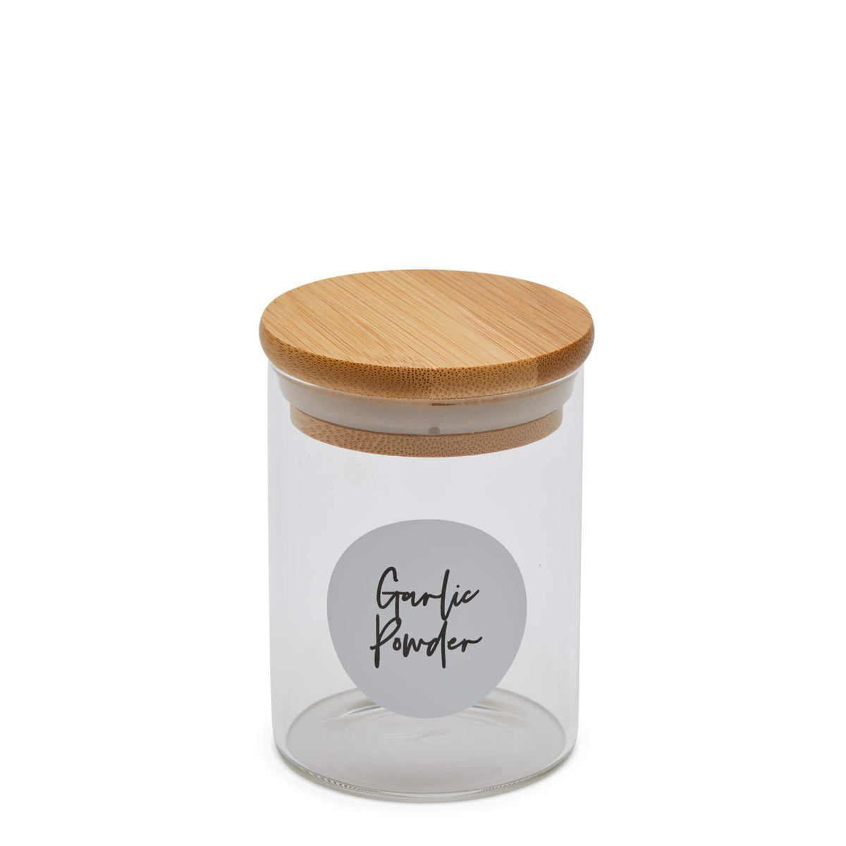 Spice Glass Jar With Bamboo Lid