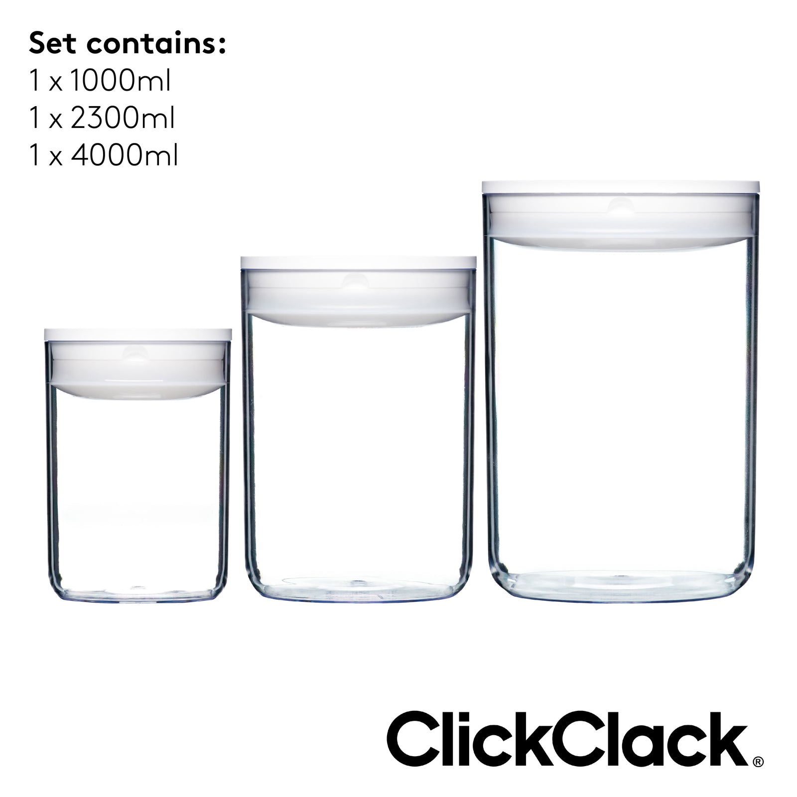 Click Clack Containers Round Pantry Set Pretty Pantry The