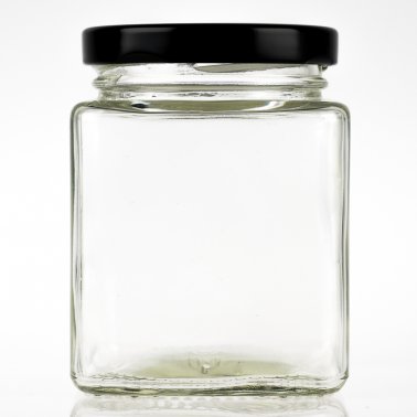 Square Glass Spice Jars, 280ml