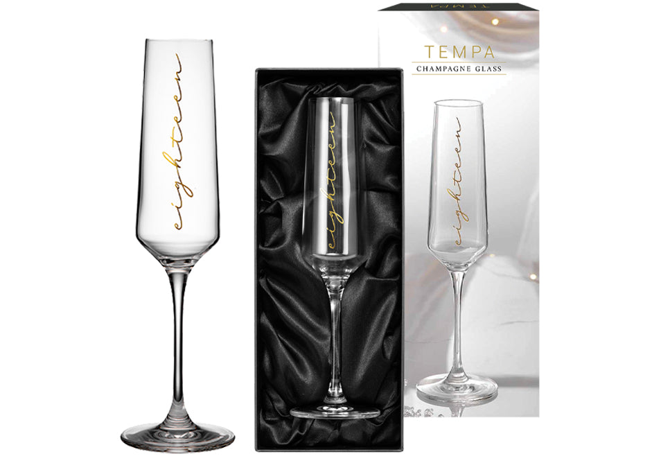 Tempa Celebration Champagne Glass - &quot;Eighteen&quot;