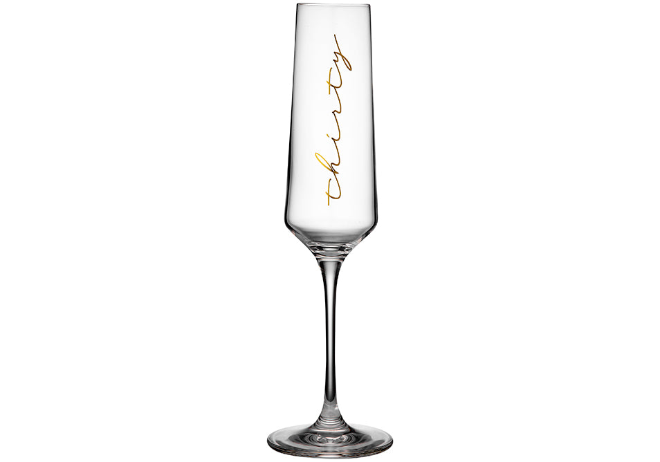 Tempa Celebration Champagne Glass - &quot;Thirty&quot;